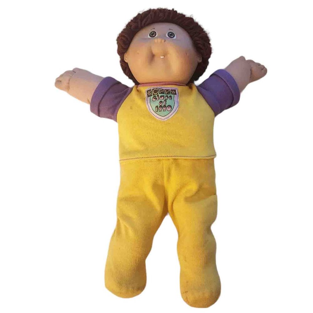 Cabbage Patch Doll Auburn w/ Clothing 16" 1985 Signature Class of 1990